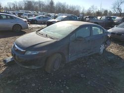 Honda Civic salvage cars for sale: 2012 Honda Civic LX