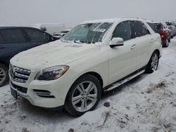 Salvage cars for sale at Elgin, IL auction: 2015 Mercedes-Benz ML 350 4matic