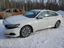 Salvage cars for sale from Copart Cookstown, ON: 2021 Honda Accord Hybrid EX