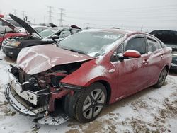 Salvage cars for sale from Copart Elgin, IL: 2018 Toyota Prius