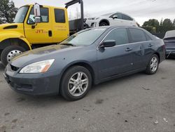 Salvage cars for sale at San Martin, CA auction: 2007 Honda Accord EX