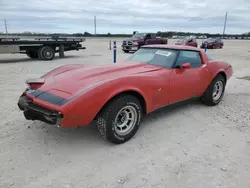 Salvage cars for sale at New Braunfels, TX auction: 1978 Chevrolet Corvette