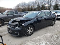 Salvage cars for sale at North Billerica, MA auction: 2017 Chevrolet Malibu LS