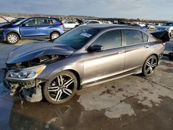 Salvage trucks for sale at Grand Prairie, TX auction: 2017 Honda Accord Sport