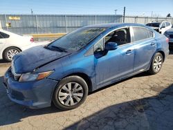 Salvage cars for sale at Dyer, IN auction: 2012 Honda Civic LX