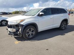 Salvage cars for sale at Kapolei, HI auction: 2017 Toyota Highlander LE