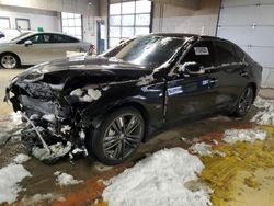 Salvage cars for sale at Indianapolis, IN auction: 2016 Infiniti Q50 Premium