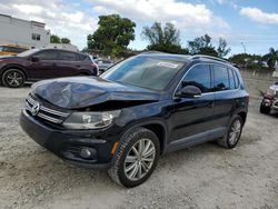 Salvage cars for sale from Copart Opa Locka, FL: 2014 Volkswagen Tiguan S