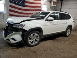 Salvage cars for sale at Lyman, ME auction: 2022 Volkswagen Atlas SE