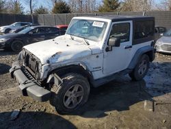 Salvage cars for sale at Waldorf, MD auction: 2012 Jeep Wrangler Sport