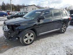 Salvage cars for sale at York Haven, PA auction: 2012 Toyota Highlander Limited