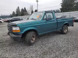 Salvage trucks for sale at Graham, WA auction: 1996 Ford F150