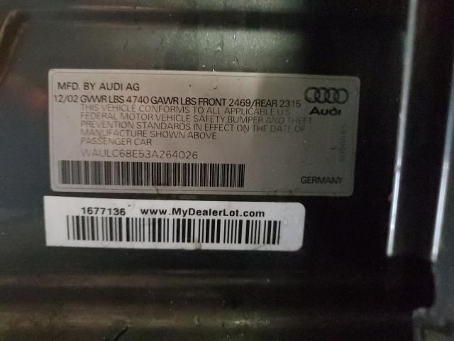 2003 Audi A4 1.8T Quattro