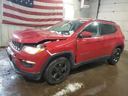 Salvage cars for sale at Lyman, ME auction: 2018 Jeep Compass Latitude