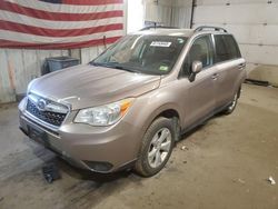 Salvage cars for sale at Lyman, ME auction: 2015 Subaru Forester 2.5I Premium