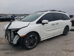 Salvage cars for sale at Grand Prairie, TX auction: 2021 Honda Odyssey Elite