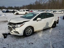 Salvage cars for sale at Ellwood City, PA auction: 2016 Chevrolet Cruze LS