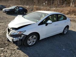 Salvage cars for sale at Marlboro, NY auction: 2013 Honda Civic LX