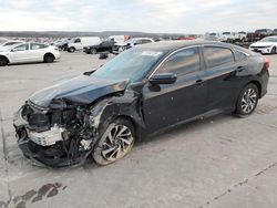 Salvage cars for sale at Grand Prairie, TX auction: 2017 Honda Civic EX