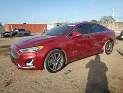 Salvage cars for sale at Homestead, FL auction: 2019 Ford Fusion Titanium