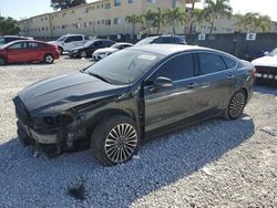 Salvage cars for sale at Opa Locka, FL auction: 2017 Ford Fusion Titanium HEV