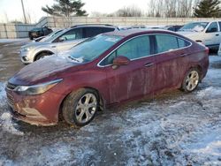 Chevrolet salvage cars for sale: 2016 Chevrolet Cruze Premier