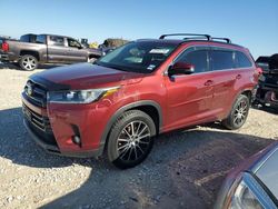 Salvage cars for sale at Taylor, TX auction: 2018 Toyota Highlander SE