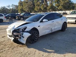 Salvage cars for sale at Ocala, FL auction: 2019 Tesla Model 3