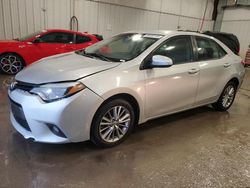 Salvage cars for sale at Franklin, WI auction: 2015 Toyota Corolla L