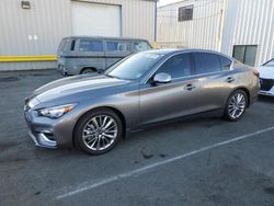 Salvage cars for sale at Vallejo, CA auction: 2024 Infiniti Q50 Luxe