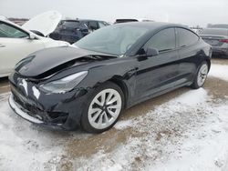 Salvage cars for sale at Elgin, IL auction: 2022 Tesla Model 3