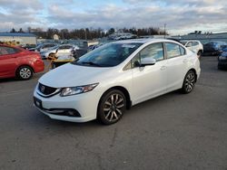 Salvage cars for sale from Copart Pennsburg, PA: 2015 Honda Civic EXL