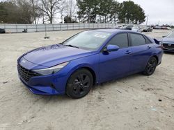 Salvage cars for sale at Loganville, GA auction: 2022 Hyundai Elantra Blue