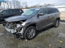 Salvage cars for sale at Spartanburg, SC auction: 2019 Toyota Highlander SE