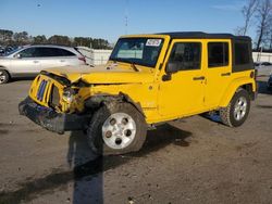 Salvage cars for sale at Dunn, NC auction: 2015 Jeep Wrangler Unlimited Sahara