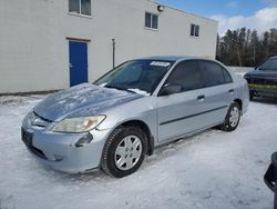 Salvage cars for sale at Cookstown, ON auction: 2005 Honda Civic DX VP