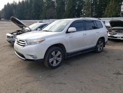 Salvage cars for sale from Copart Arlington, WA: 2012 Toyota Highlander Limited