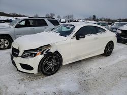 Salvage cars for sale at West Warren, MA auction: 2017 Mercedes-Benz C 300 4matic