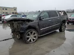 Salvage cars for sale at Wilmer, TX auction: 2017 Cadillac Escalade ESV Luxury