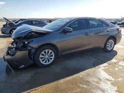 Salvage cars for sale at Grand Prairie, TX auction: 2015 Toyota Camry LE