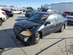 Salvage cars for sale at Sacramento, CA auction: 2003 Honda Civic LX