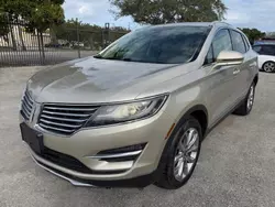 Salvage cars for sale at Opa Locka, FL auction: 2017 Lincoln MKC Select