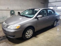 Toyota Vehiculos salvage en venta: 2003 Toyota Corolla CE