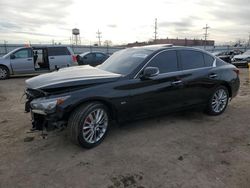 Salvage cars for sale at Chicago Heights, IL auction: 2019 Infiniti Q50 Luxe