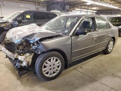 Salvage cars for sale at Wheeling, IL auction: 2004 Honda Civic LX