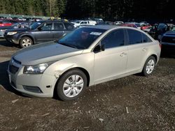 Salvage cars for sale from Copart Graham, WA: 2012 Chevrolet Cruze LS