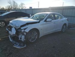 Salvage cars for sale at Chicago Heights, IL auction: 2018 Infiniti Q50 Luxe