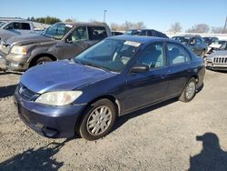 Salvage cars for sale from Copart Sacramento, CA: 2005 Honda Civic LX