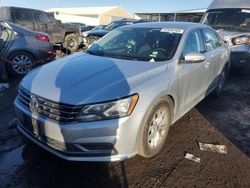 Salvage cars for sale at auction: 2016 Volkswagen Passat S