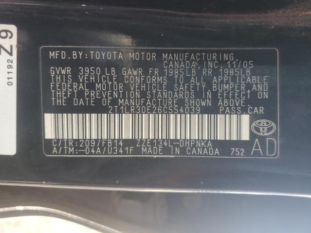 2006 Toyota Corolla Matrix Base